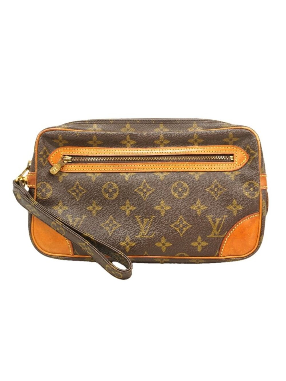 Louis Vuitton Clutch Monogram Marly Dragonne GM Brown